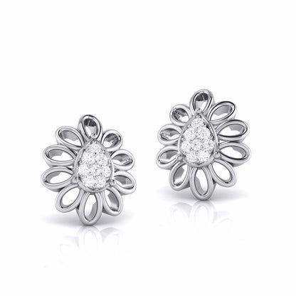Pear Blossom Diamond Earrings