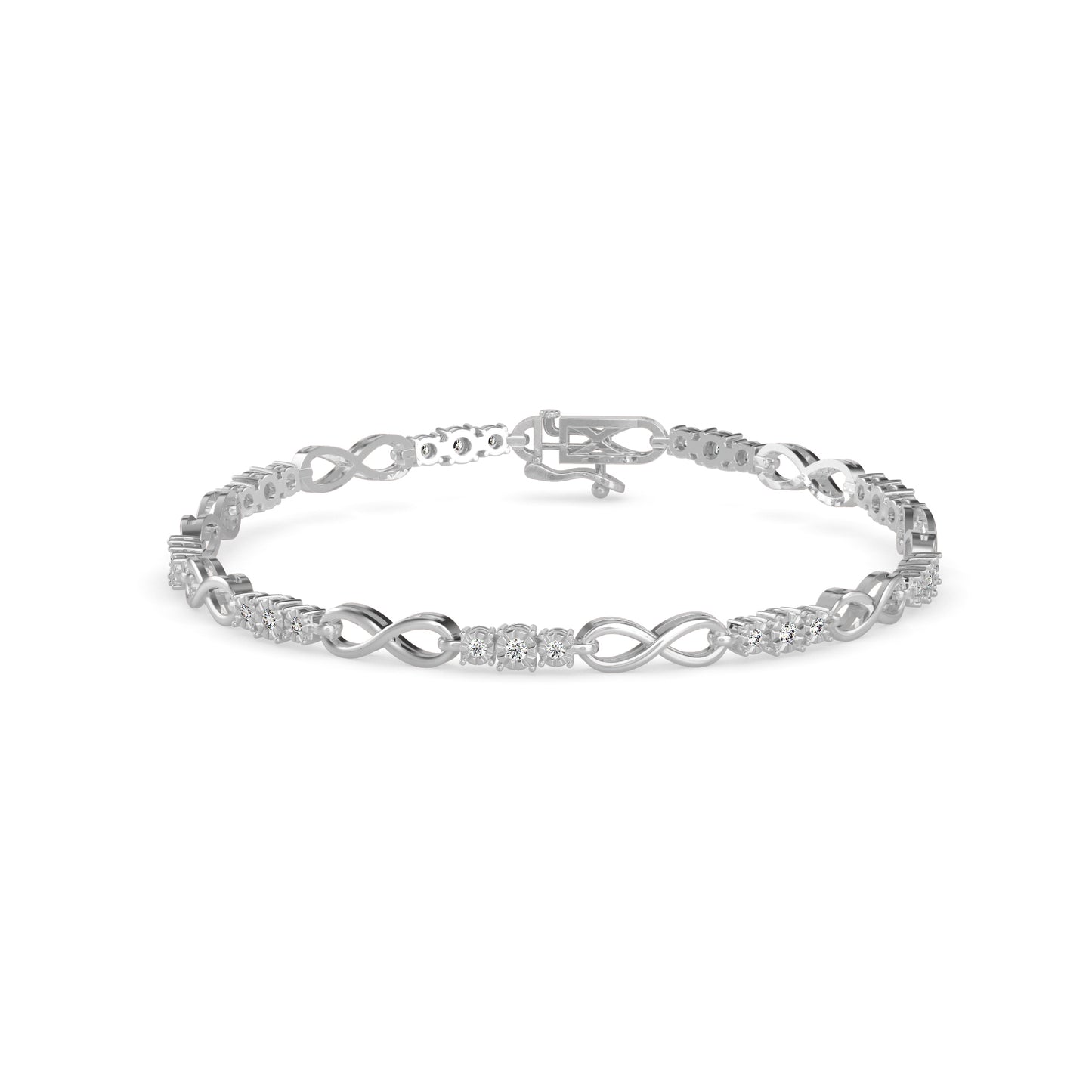 Infinity Link Diamond Bracelet