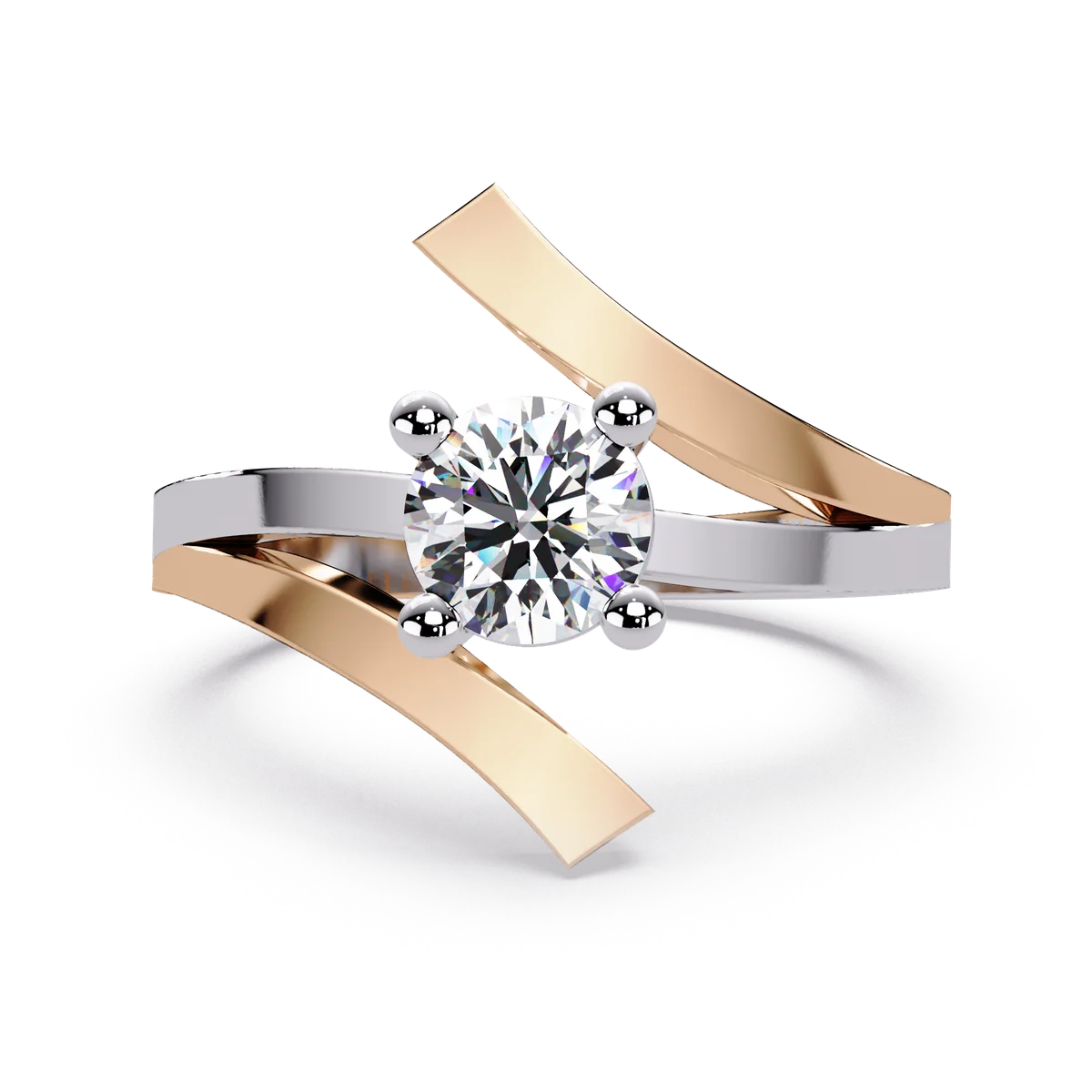 Crossing Two Tone Ring - Origine Diamonds lab-grown diamond jewellery