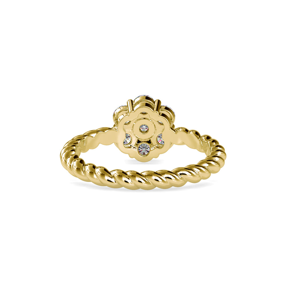 Rope Blossom Cluster Ring