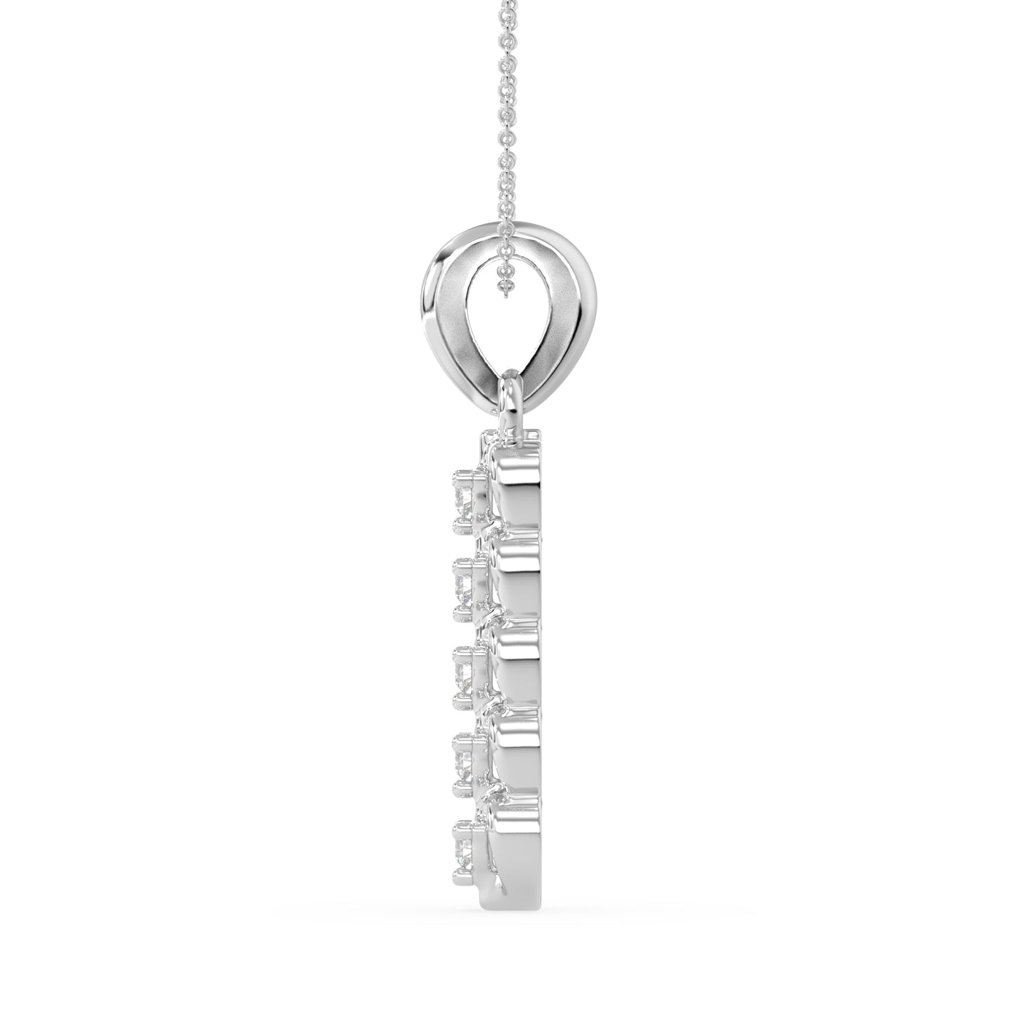 Graduated Heart Drop Pendant