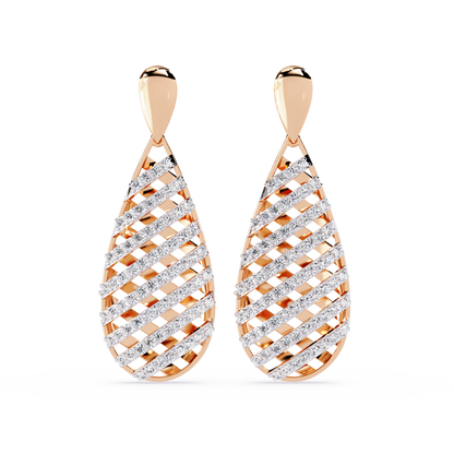 Lattice Teardrop Drop Earrings