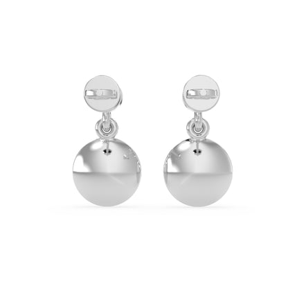 Bezel Disc Drop Earrings