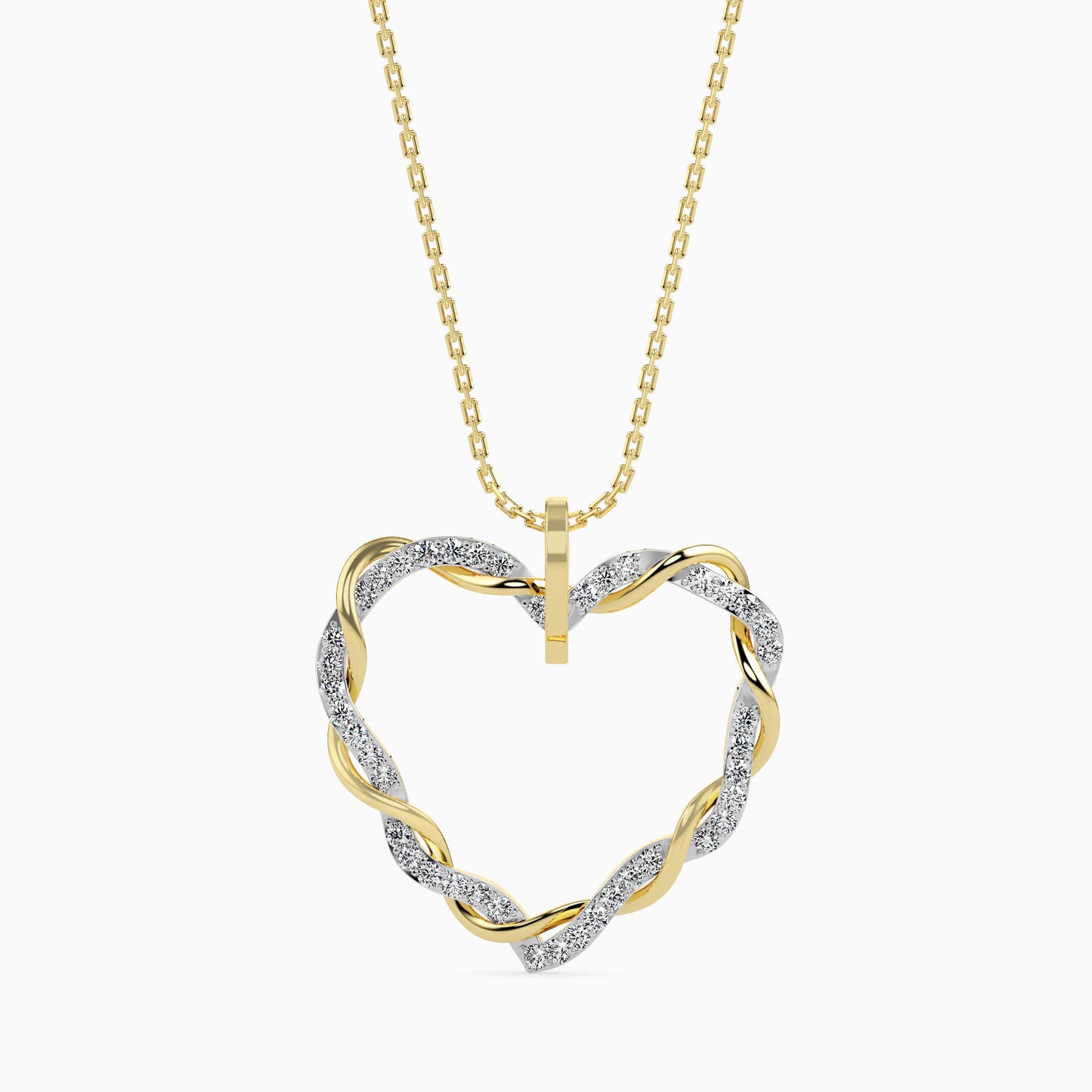 Twisted Heart Outline Pendant