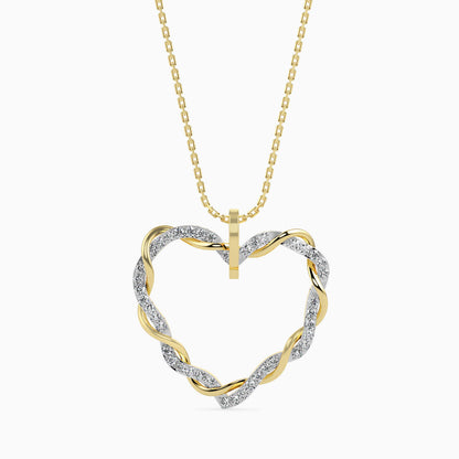 Twisted Heart Outline Pendant