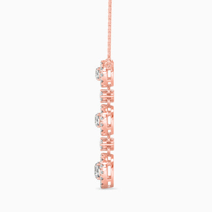 Triple Halo Drop Pendant