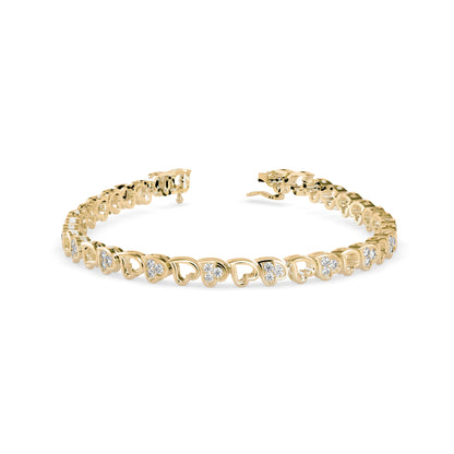Linked Heart Diamond Bracelet