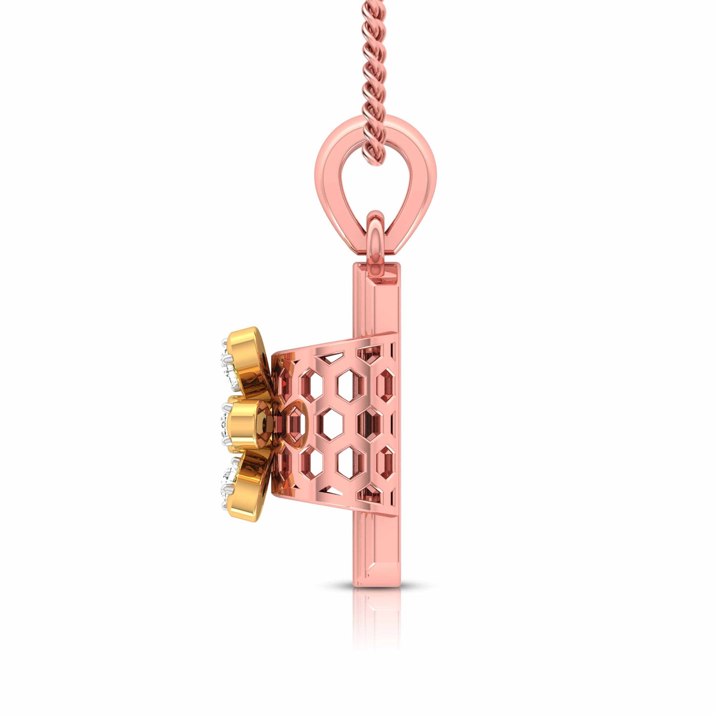Fluted Bar Blossom Pendant