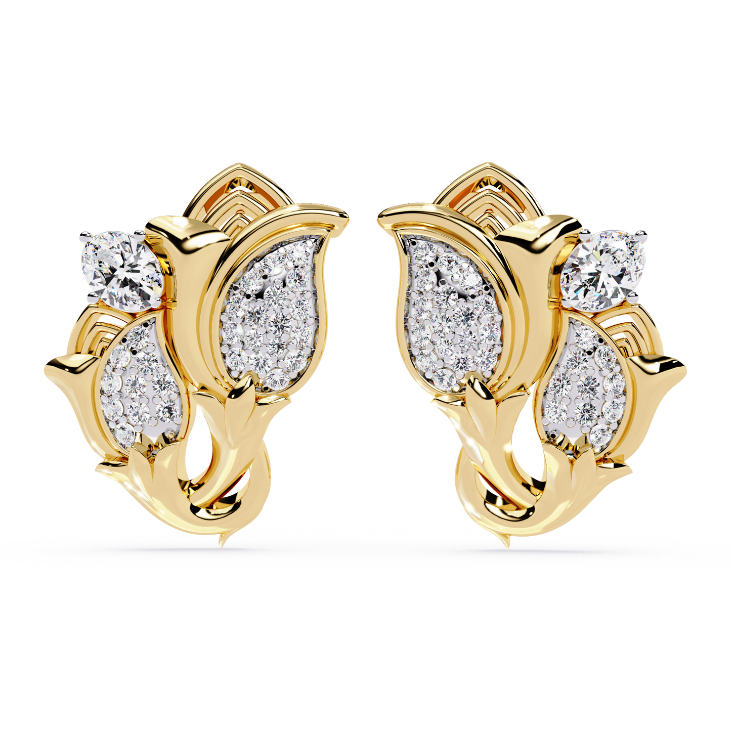 Tulip Pear Cluster Earrings - Origine Diamonds lab-grown diamond jewellery