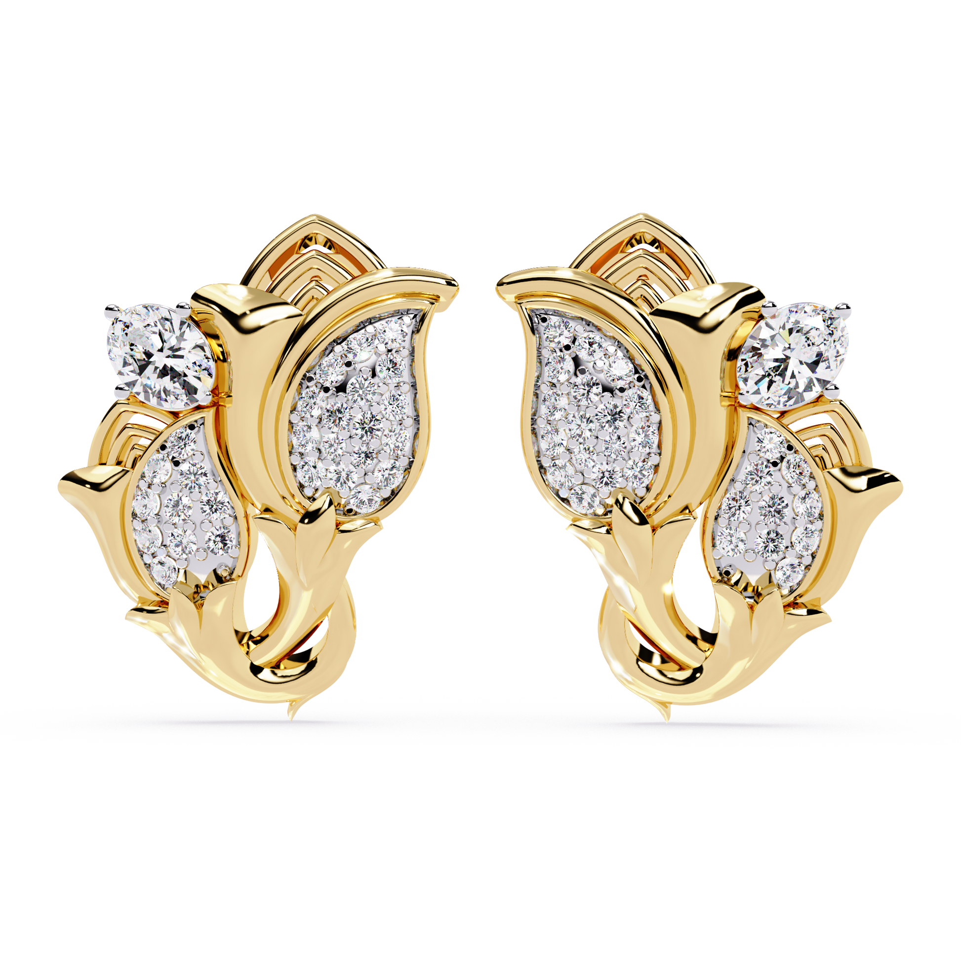 Tulip Pear Cluster Earrings - Origine Diamonds lab-grown diamond jewellery