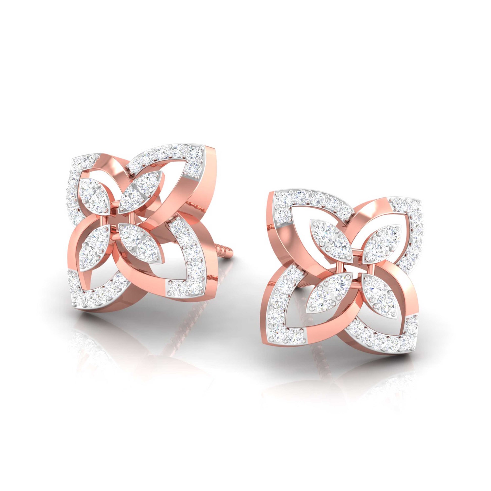 Open Quatrefoil Diamond Earrings - Origine Diamonds lab-grown diamond jewellery