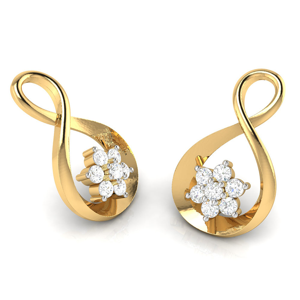 Infinity Floral Cluster Earrings