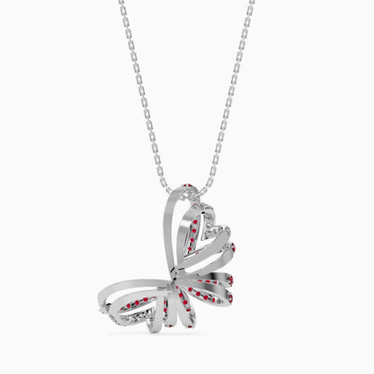 Ruby Butterfly Pendant