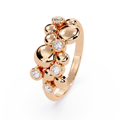 Bubble Cluster Diamond Ring