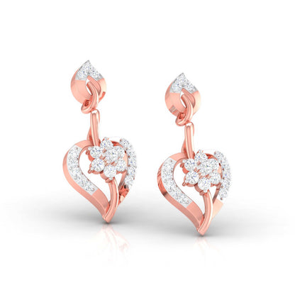 Heart Swirl Blossom Earrings