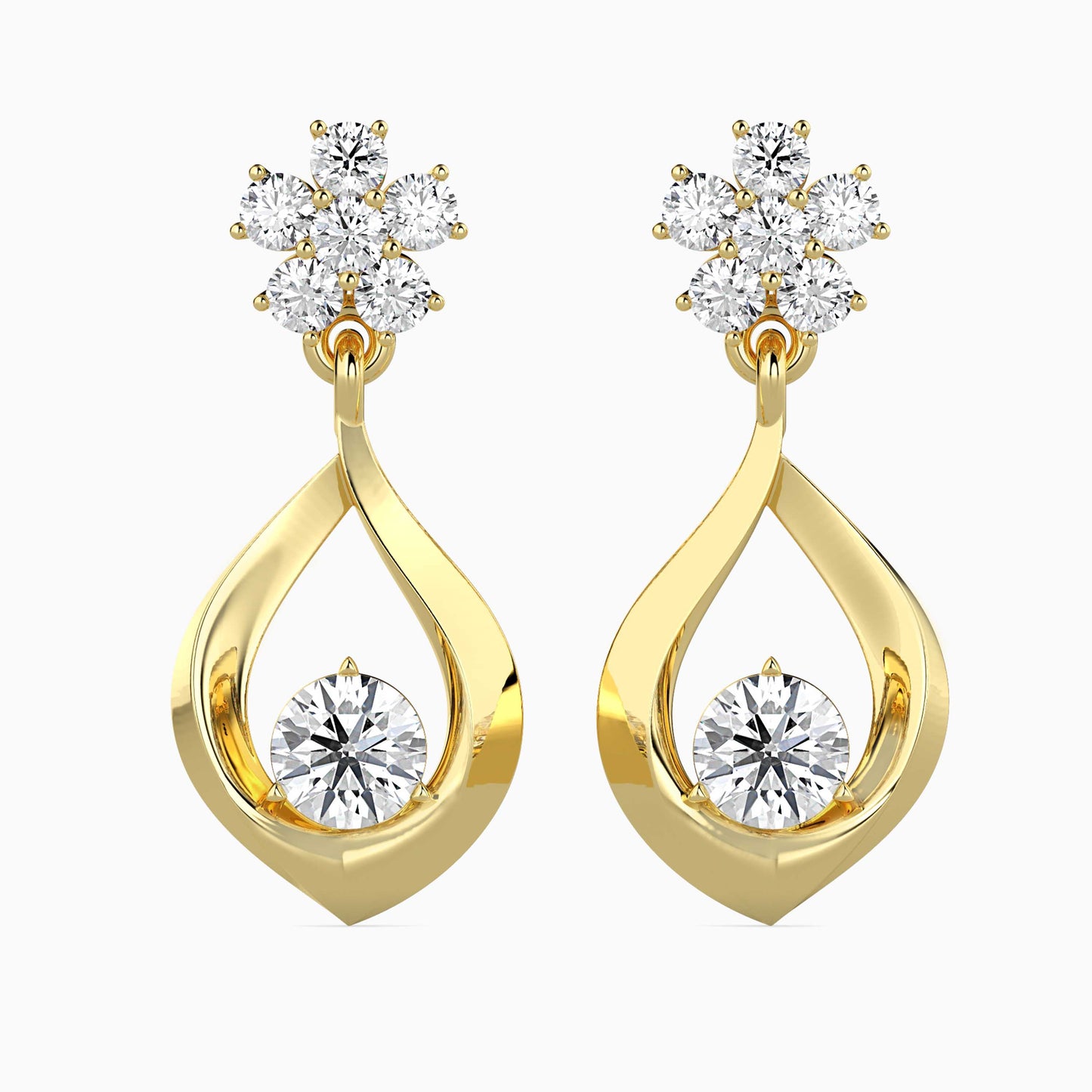 Blossom Teardrop Drop Earrings