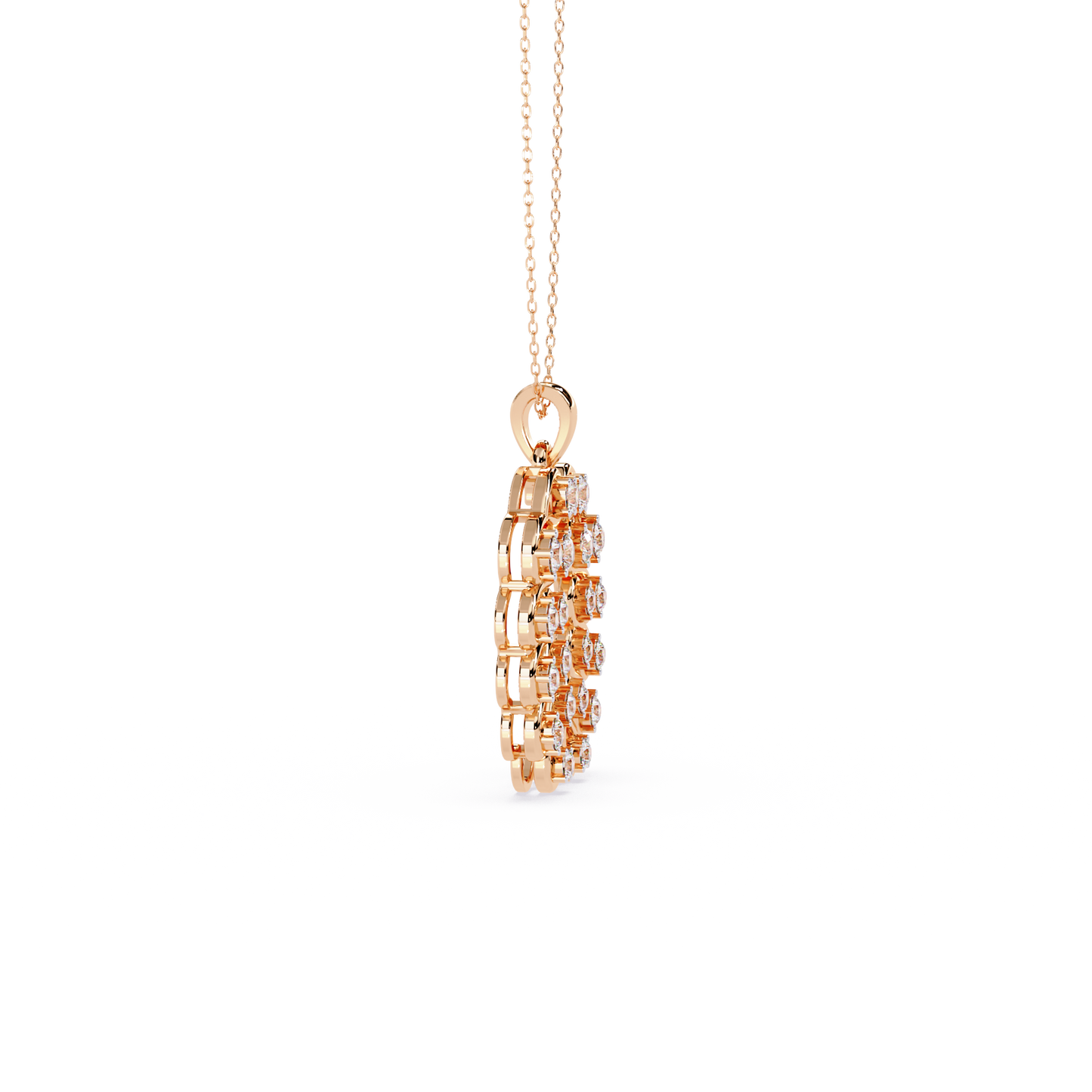 Leaf Wreath Diamond Pendant