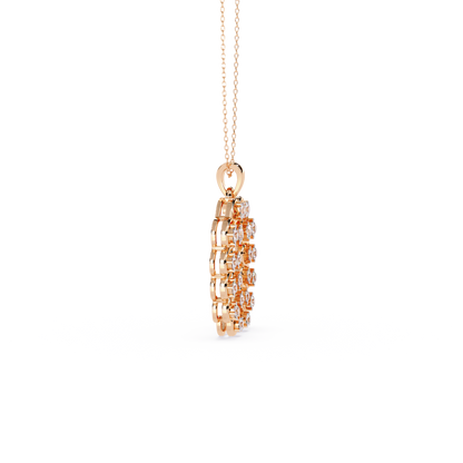 Leaf Wreath Diamond Pendant