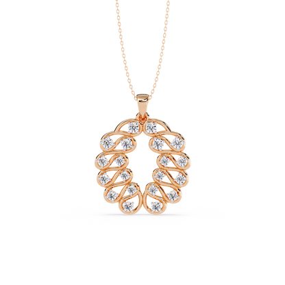 Leaf Wreath Diamond Pendant