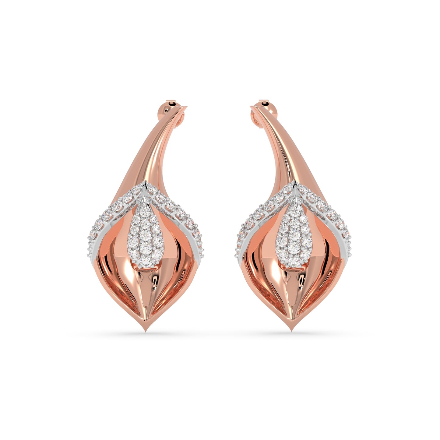 Calla Lily Diamond Earrings