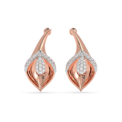 Calla Lily Diamond Earrings