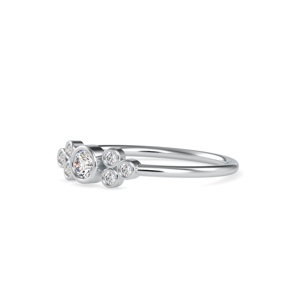Scattered Bezel Cluster Ring