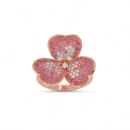 Pink Petal Blossom Ring