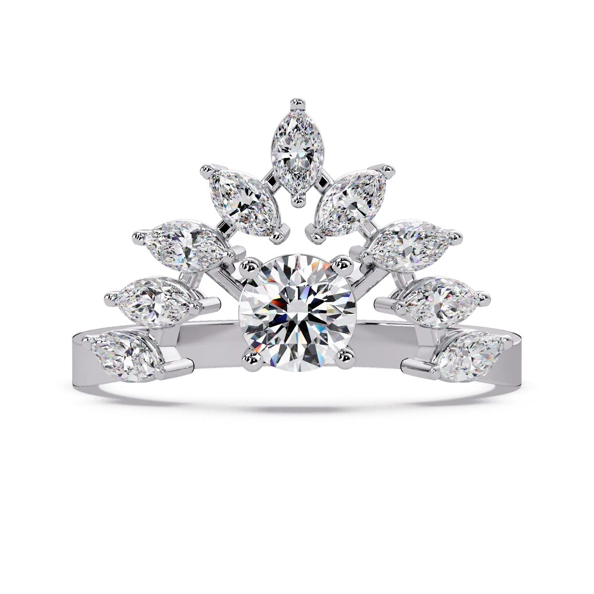 Crowned Tiara Diamond Ring - Origine Diamonds lab-grown diamond jewellery