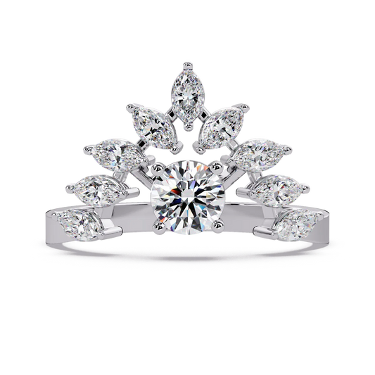 Crowned Tiara Diamond Ring - Origine Diamonds lab-grown diamond jewellery