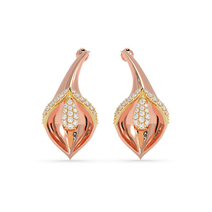 Calla Lily Diamond Earrings