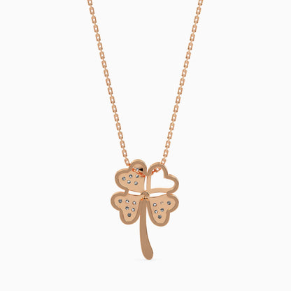 Lucky Clover Solitaire Pendant