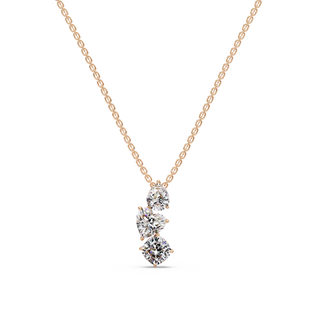 Graduated Trio Heart Chain Pendant
