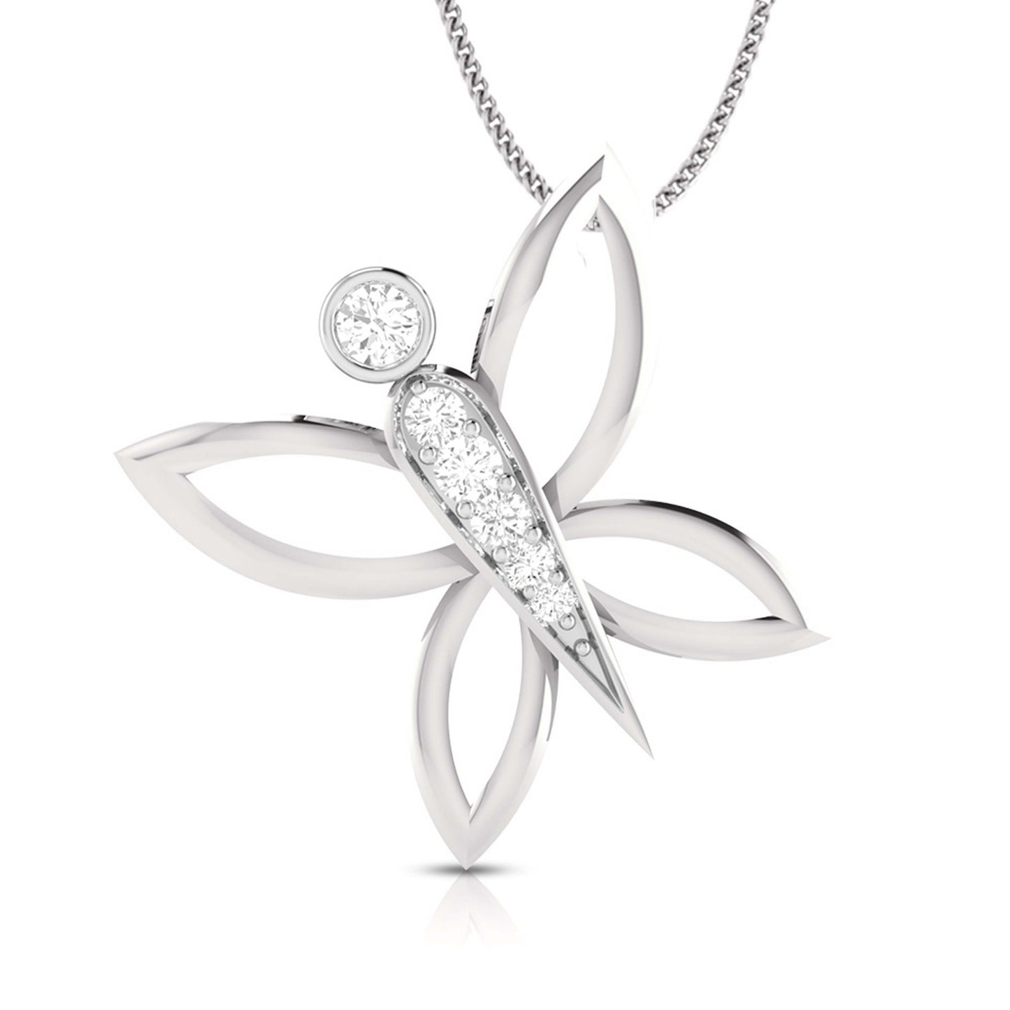 Dragonfly Diamond Pendant
