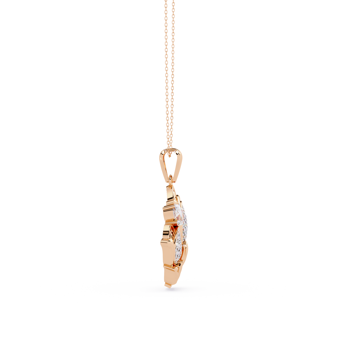 Tulip Blossom Diamond Pendant