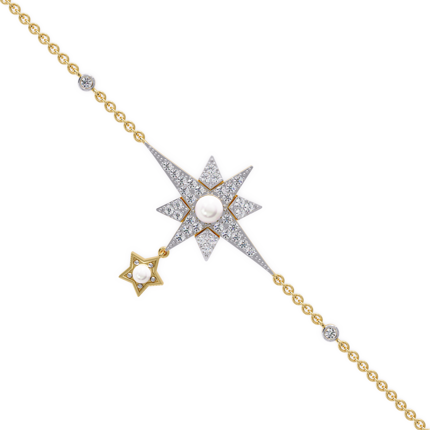 Starburst Charm Chain Bracelet
