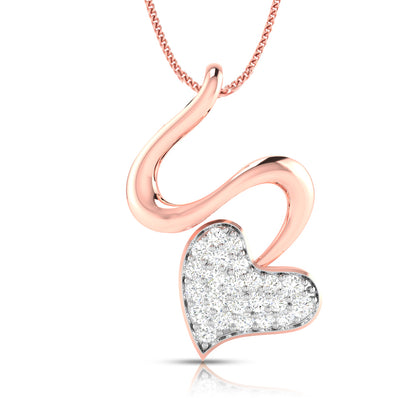 Ribbon Wrapped Heart Pendant