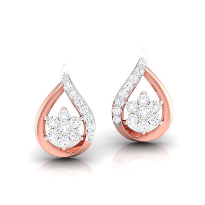Teardrop Floral Swirl Earrings