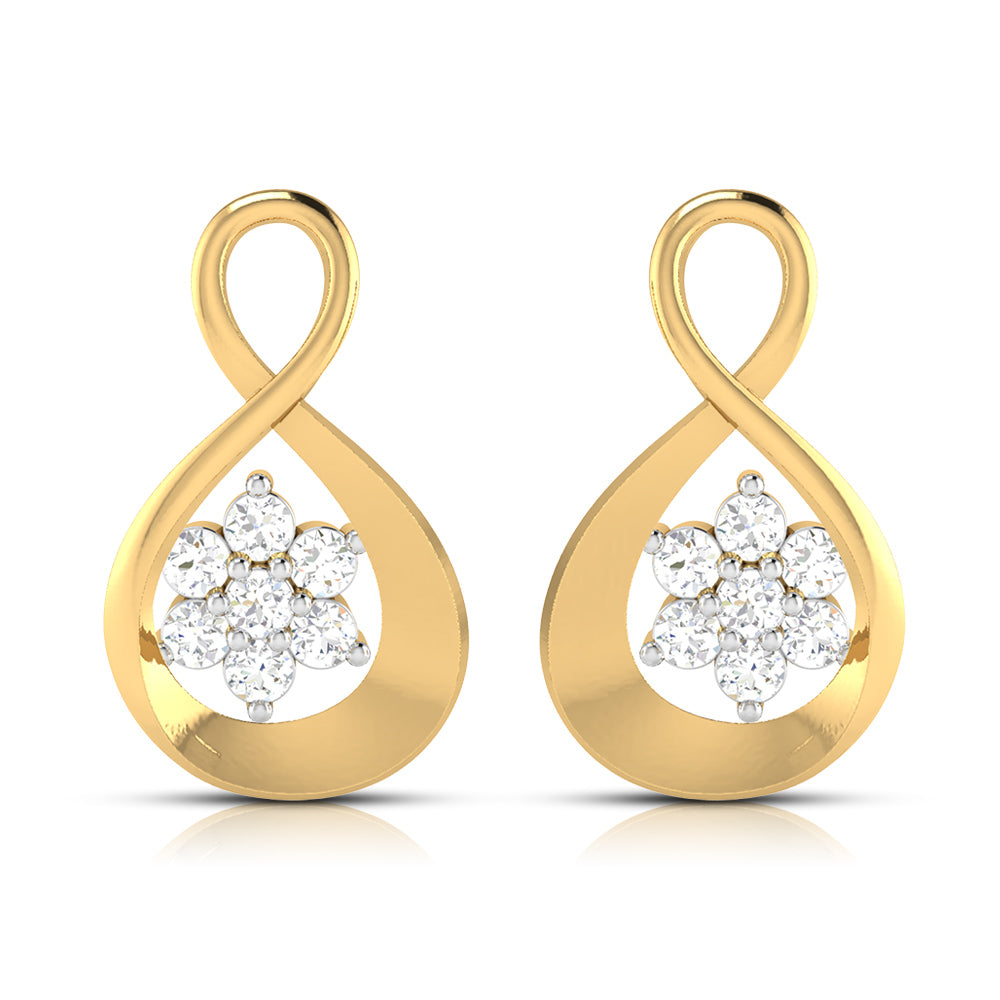 Infinity Floral Cluster Earrings