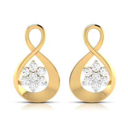 Infinity Floral Cluster Earrings