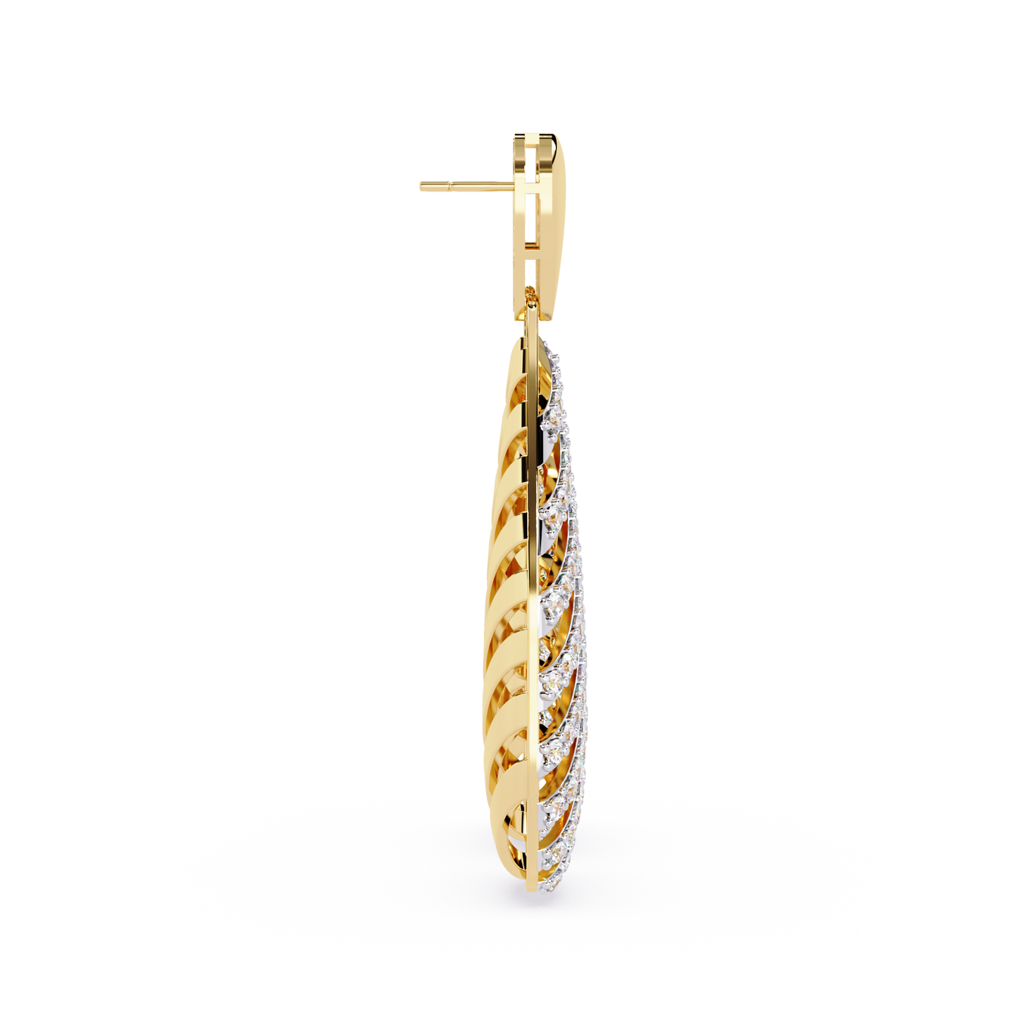 Lattice Teardrop Drop Earrings