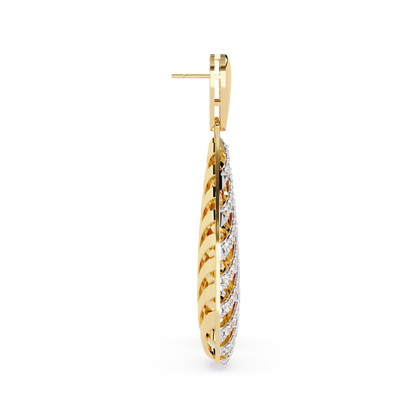 Lattice Teardrop Drop Earrings