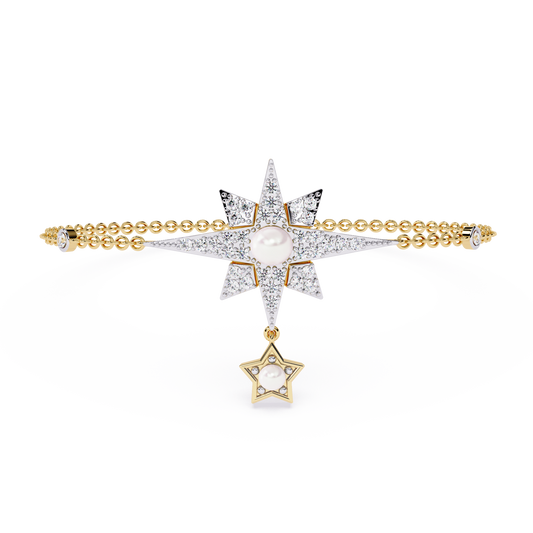 Starburst Charm Chain Bracelet - Origine Diamonds lab-grown diamond jewellery