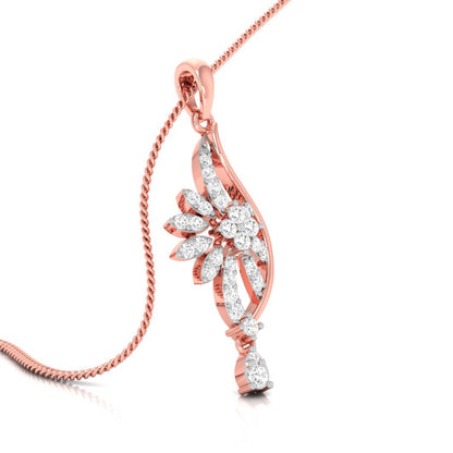 Floral Swirl Drop Pendant