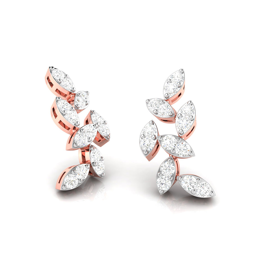 Leaf Vine Climber Earrings