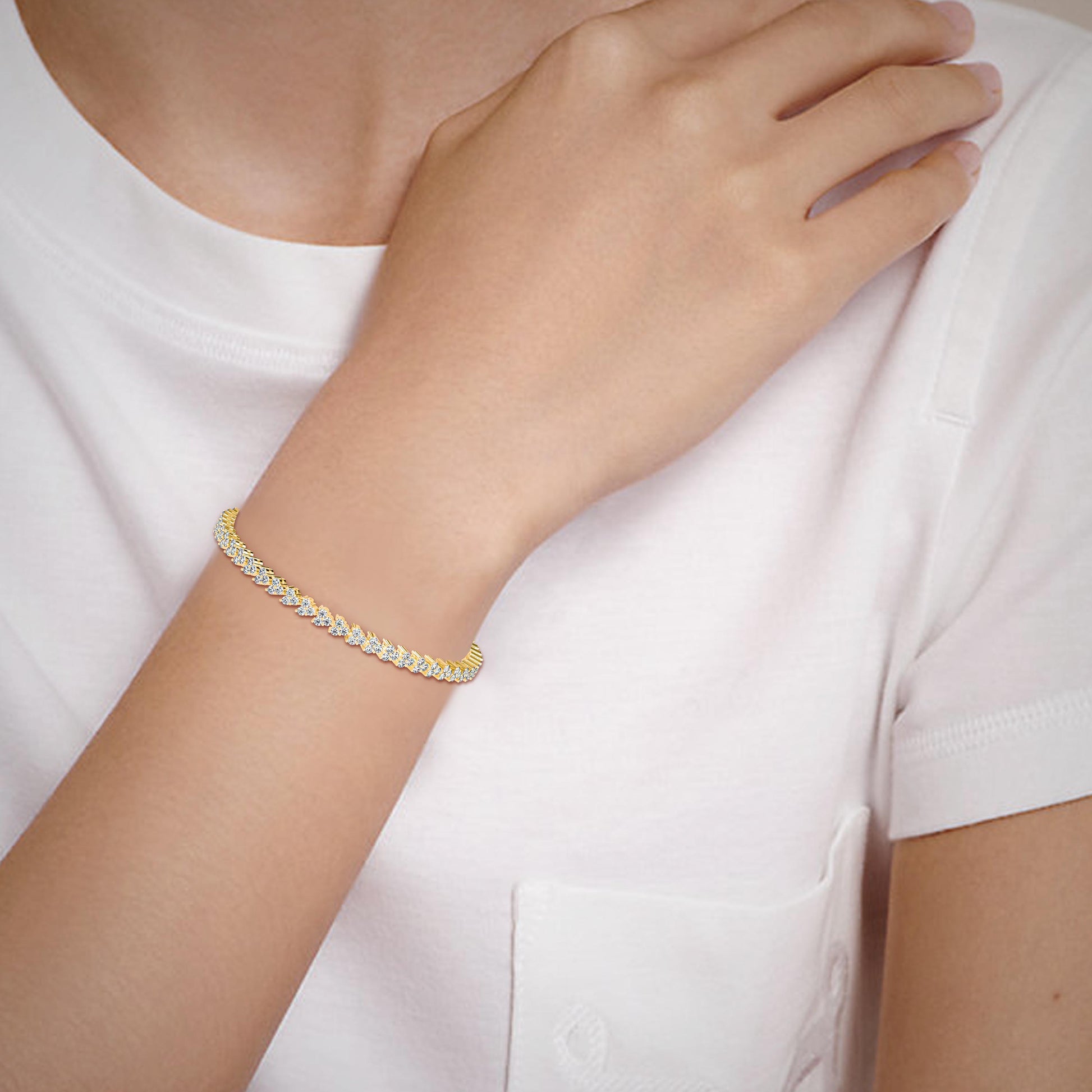 Petal Tennis Diamond Bracelet - Origine Diamonds lab-grown diamond jewellery