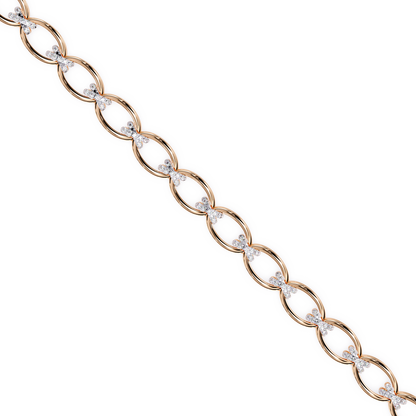 Oval Link Diamond Bracelet