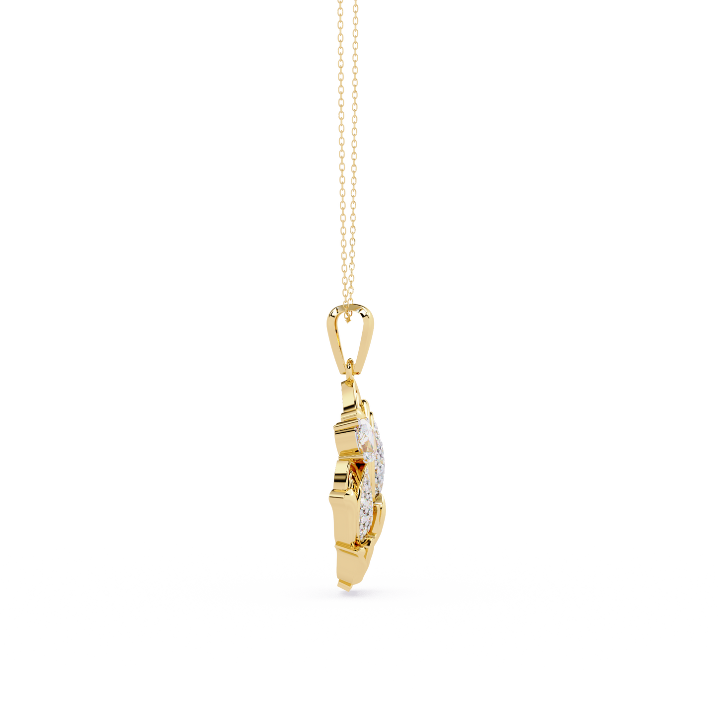 Tulip Blossom Diamond Pendant