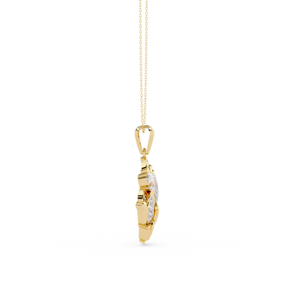 Tulip Blossom Diamond Pendant