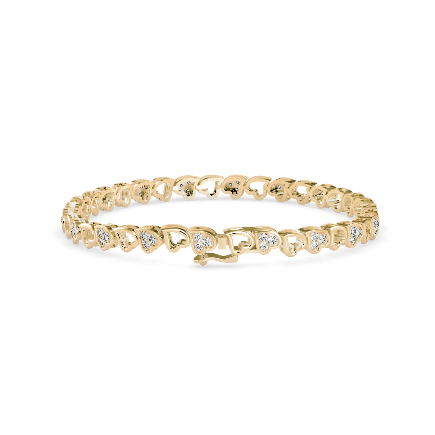 Linked Heart Diamond Bracelet