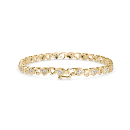 Linked Heart Diamond Bracelet